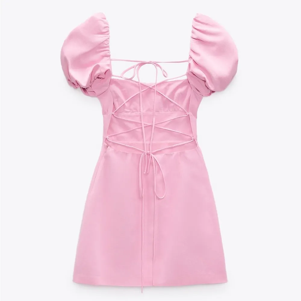 LINEN BLEND DRESS PINK - Image 7