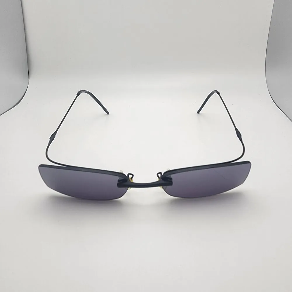 Macarius Matte Black Rimless Sunglasses - Image 5