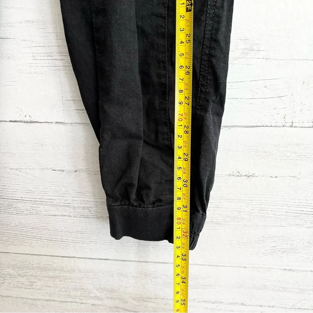 White House Black Market Black Linen Cargo Pants - Image 14