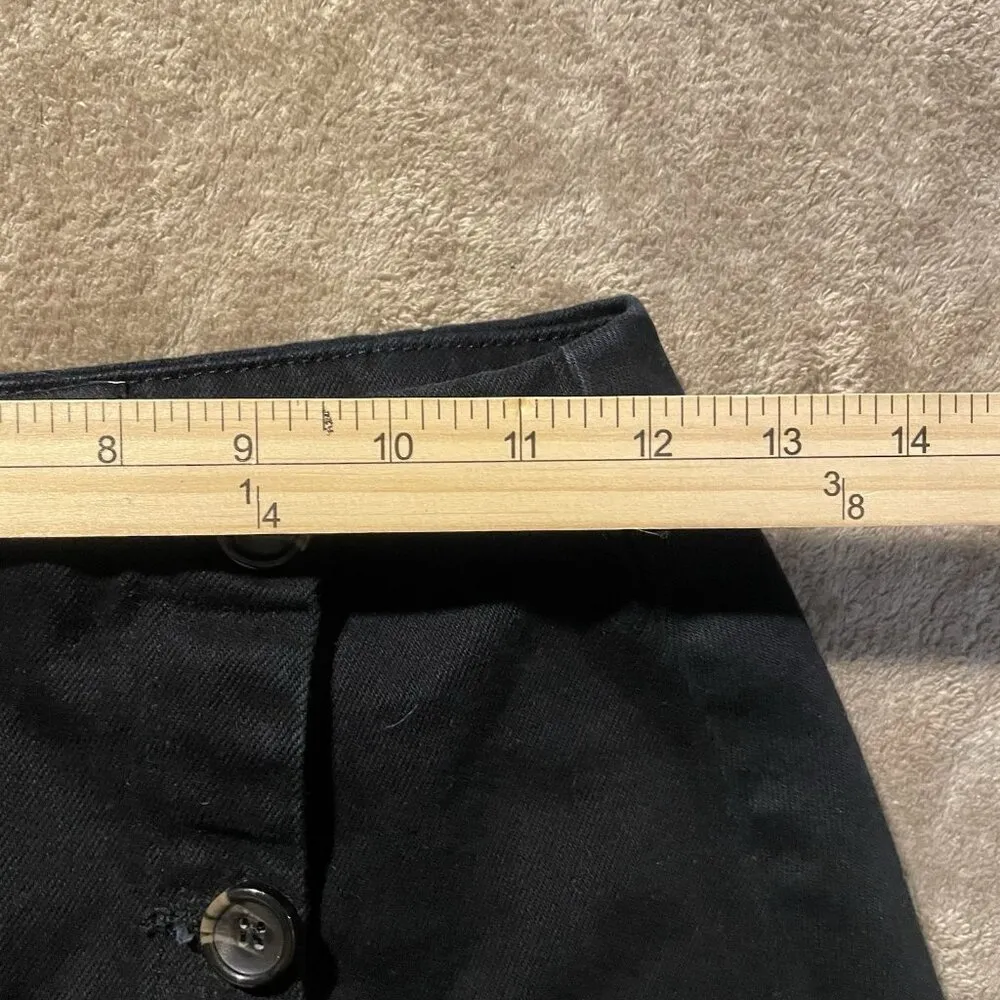 BDG Urban Outfitters Skirt Womens XS Denim Mini Black Buttons Wrap Around - Image 6