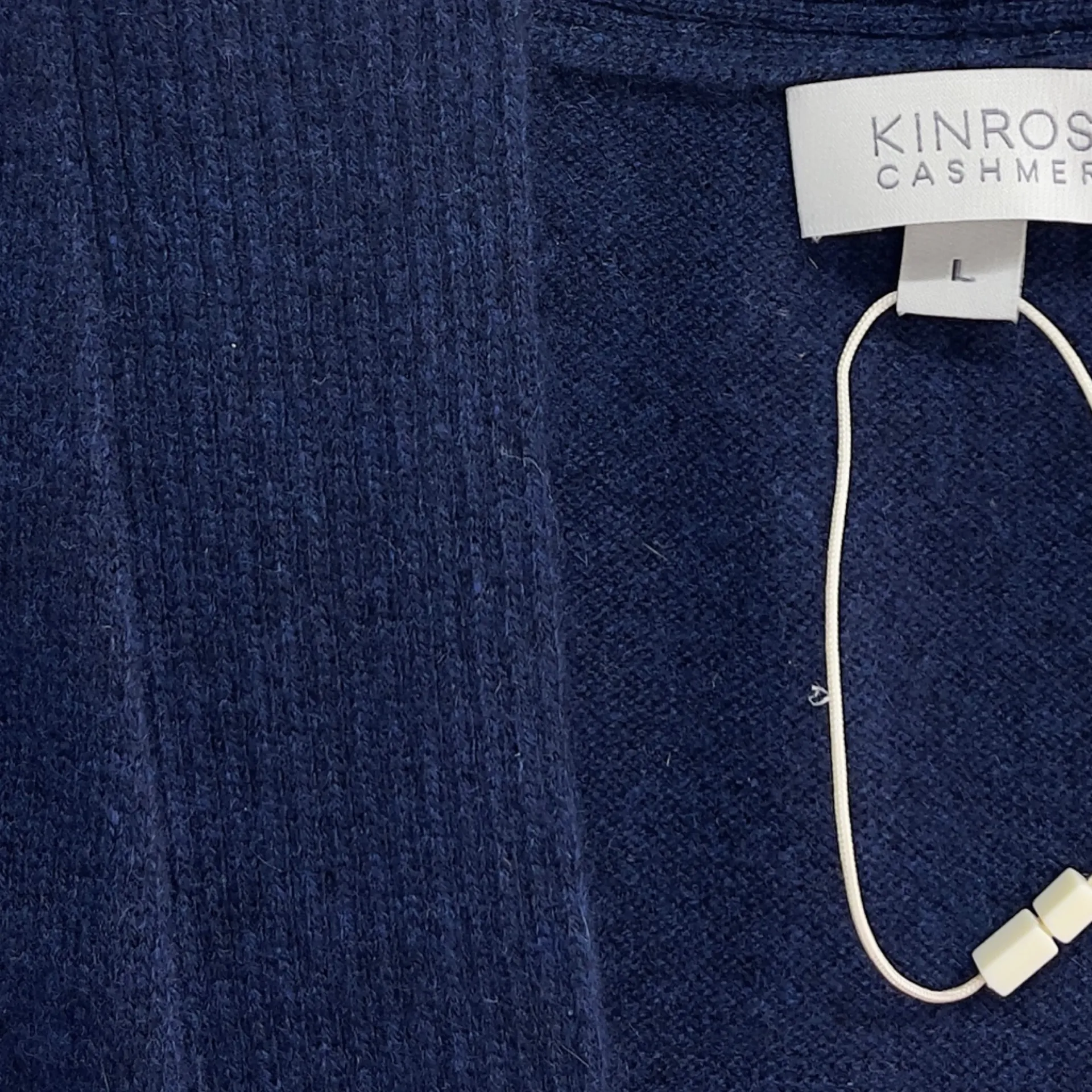 KINROSS CASHMERE navy blue oversized vest sweater L Size L - Image 4