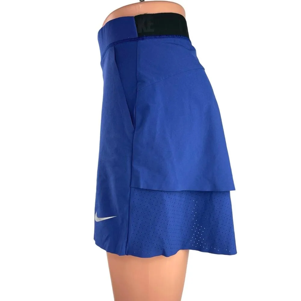 Nike Golf Blue High Waist Tiered Back Tennis Athletic A Line Mini Skirt Size S - Image 2
