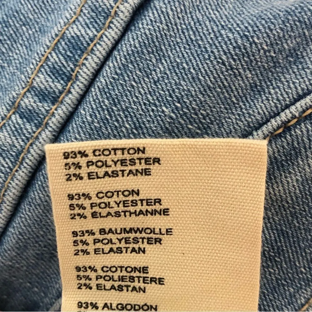 We the Free Great Heights Distressed Frayed In Sky Skinny Jeans Cropped size 26 - Image 13