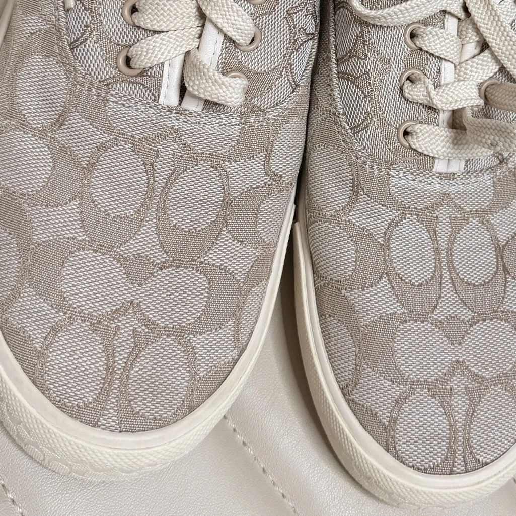 Coach Women's Citysole Skate sneakers Size 9B taupe tan lace up - Image 12