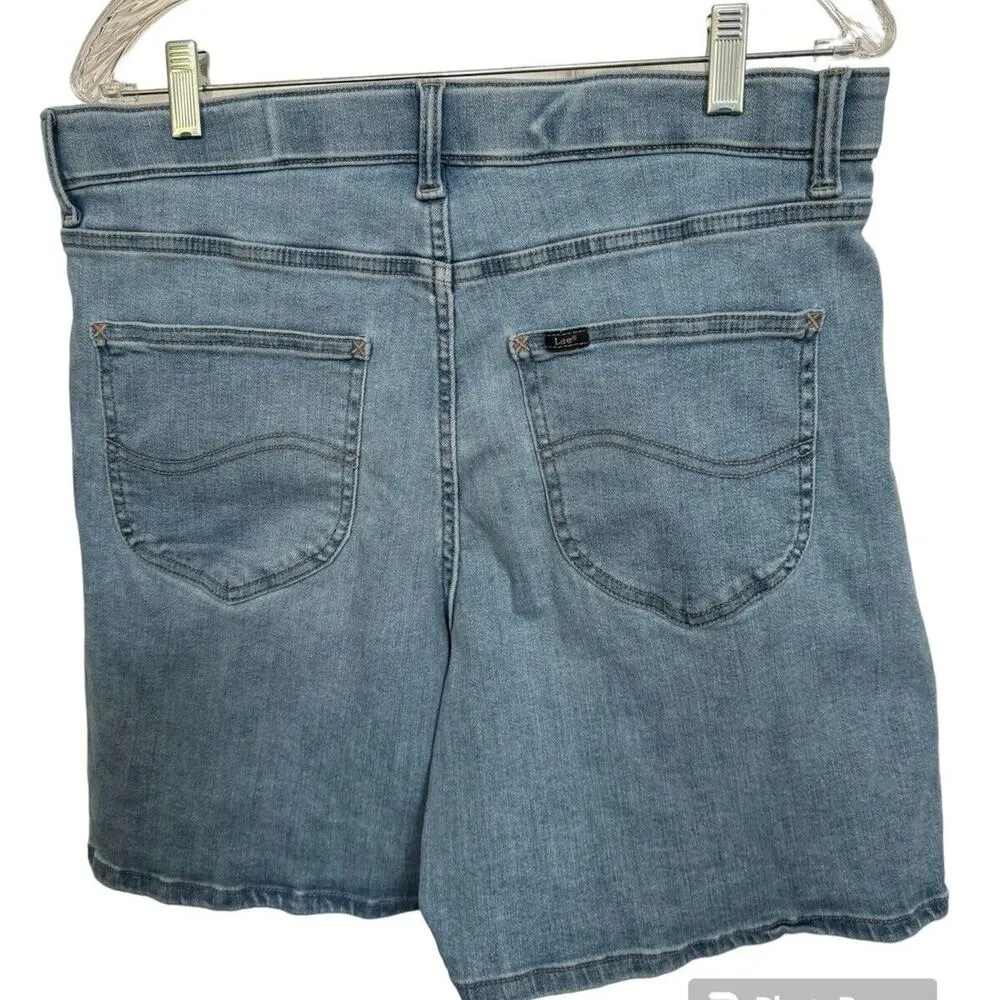 Riders Lee Elastic Waist Stretch Shorts Women 14 Medium Summer Spring Mom Granny - Image 2