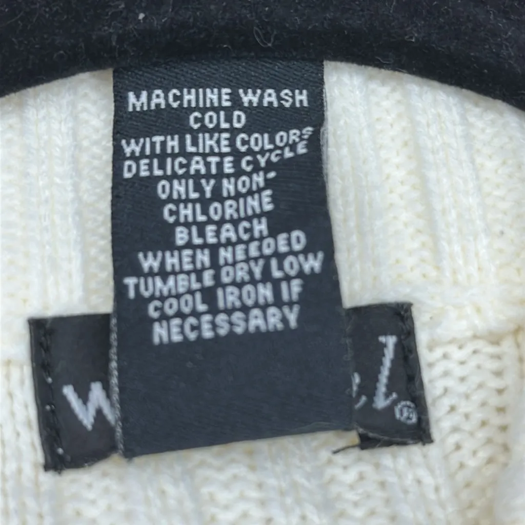 Wet Seal Cream Faux Fur Full Zip Knit Back Sweater Vest Juniors Small - Image 10