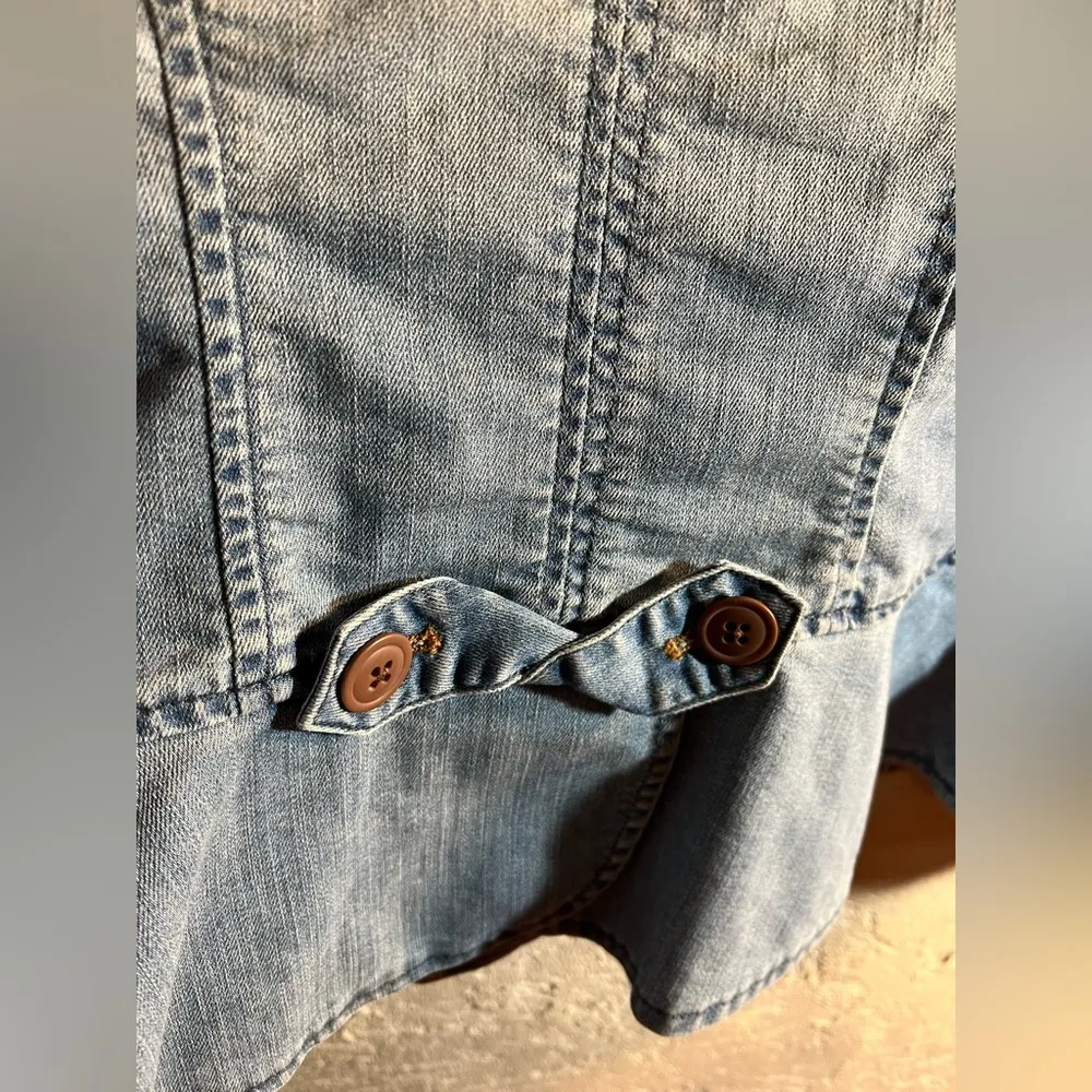 Anthropologie Pilcro denim jacket, no 6, festival blazer style w details-ptp 17 - Image 13