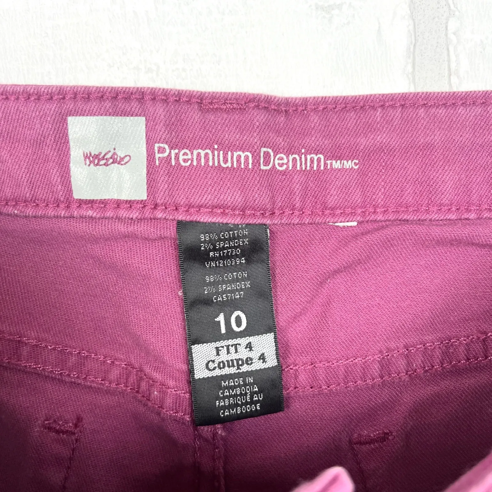 Mossimo‎ Premium Denim Curvy Skinny Jeans Size 10 Purple Casual Pants - Image 5