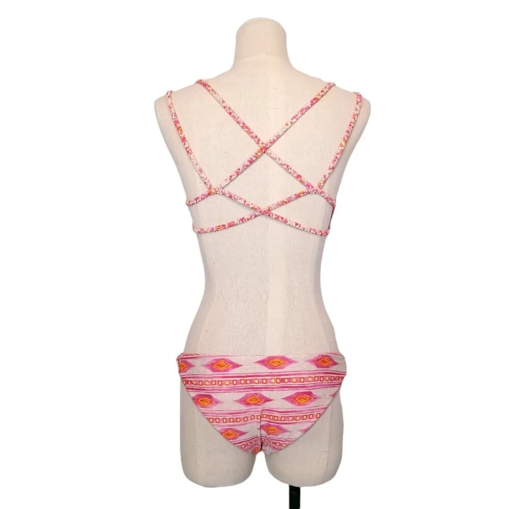 Frankies Bikinis Kaia Set Sherbet Pink Sz Large - Image 5