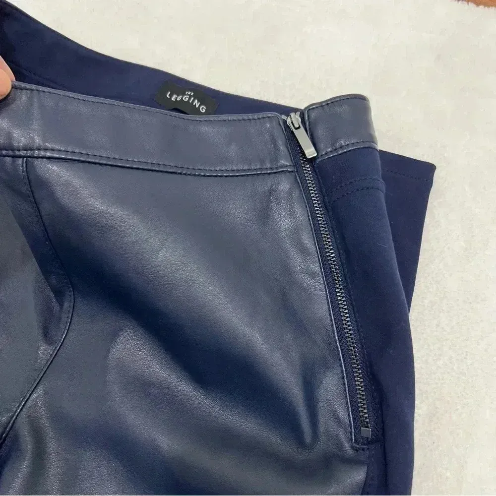 WHBM Vegan Leather Front Ponte Back Leggings size 00 - Image 10