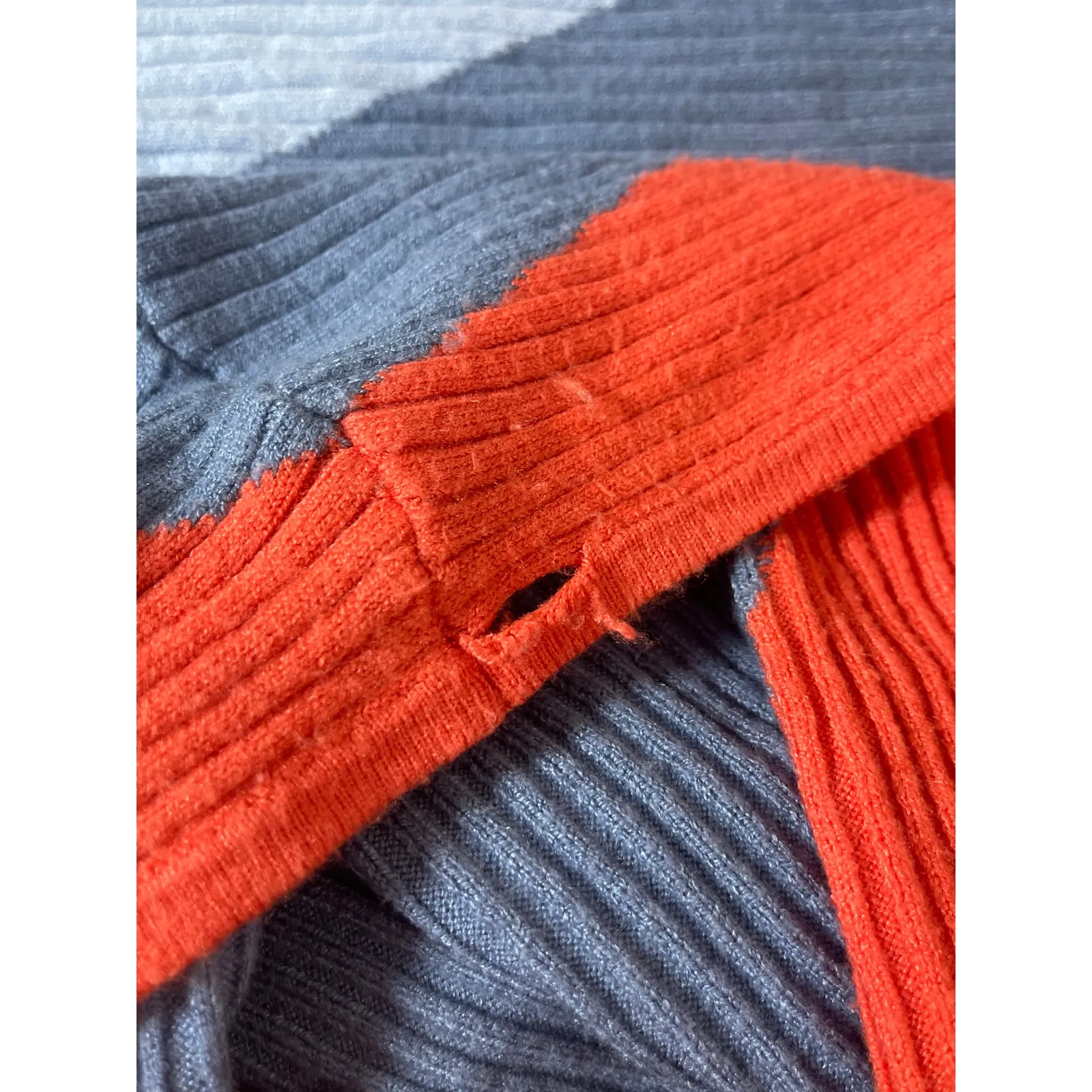 Tahari Women's Multicolor Colorblock Rib Knit Short Sleeve Sweater Top Size S/P - Image 5