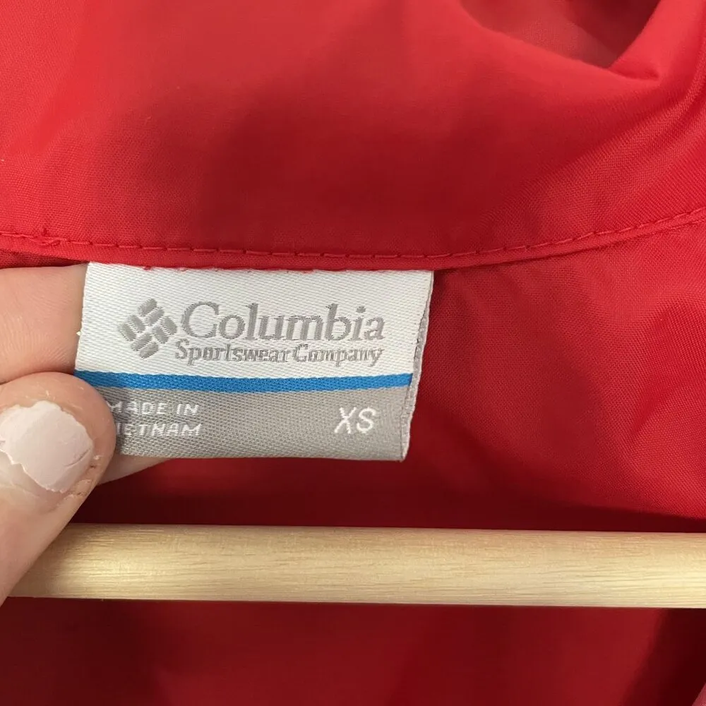 Columbia Womens XS Red Windbreaker Jacket With Miami University Logo - Image 3