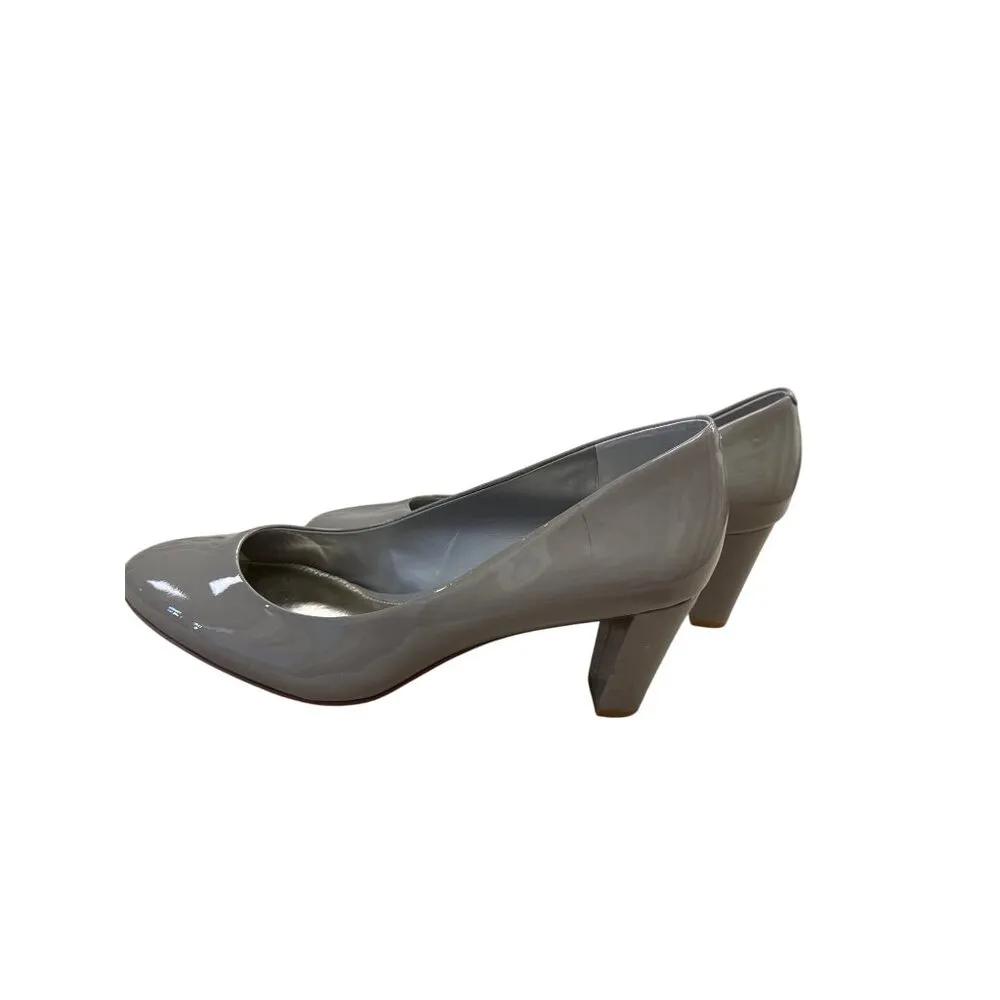 Lauren Ralph Lauren Womens Gray Patent Leather Heels Size 10B SKU 7325 - Image 4