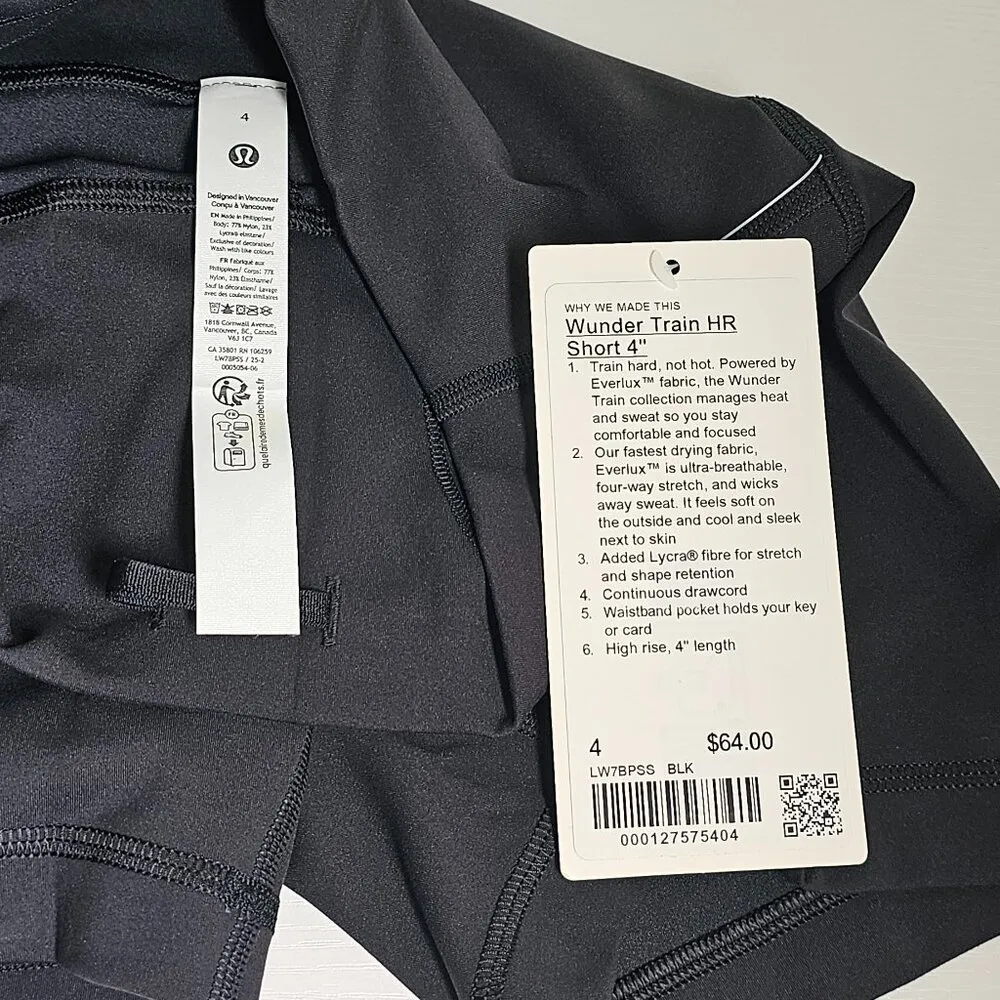 Lululemon Wunder Train High-Rise Short 6" / Black / Size 4 - LW7BESS - Image 5