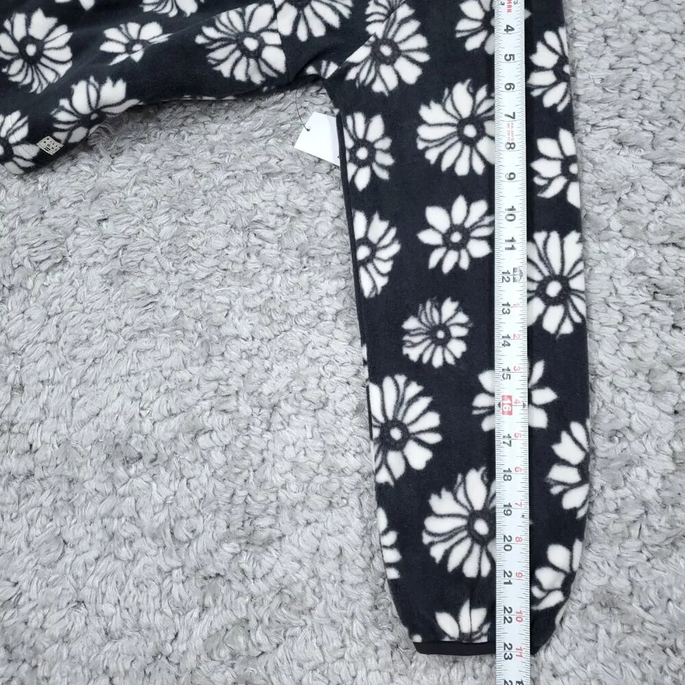 Billabong Women’s Fleece Casual Fling Crop 1/2 Zip Jacket Gray White Size XL - Image 6