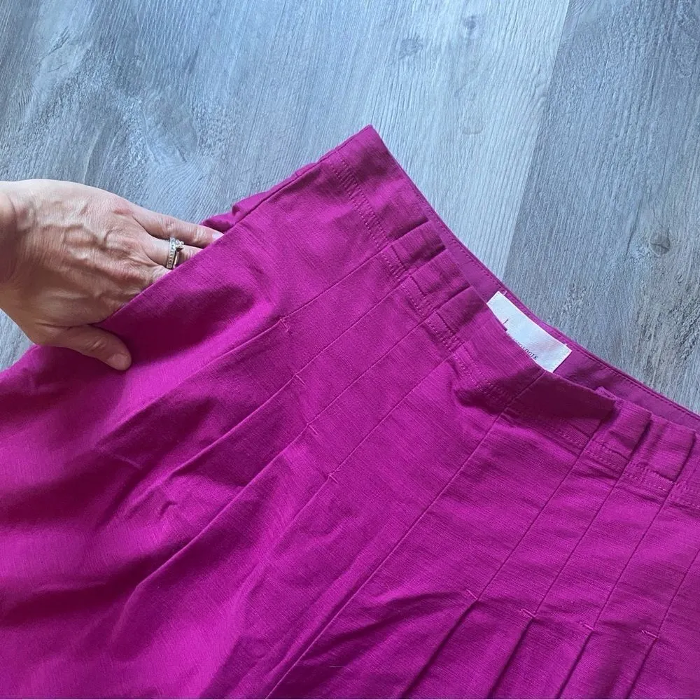 Anthropologie High Rise Pleated Pants Orchid Purple Wide Leg 6 - Image 5