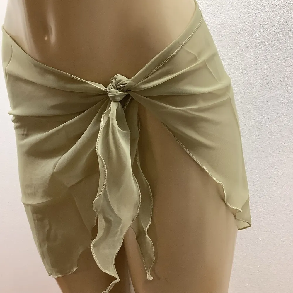 Zuliana Earth Tones Chic Sheer Sarong Wrap Skirt Bundle Of 3. New Tan - Image 4