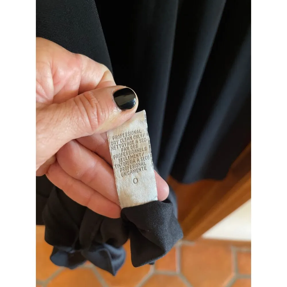 THEIA strapless ribboned crepe detail gown, size 4 Black - Image 6