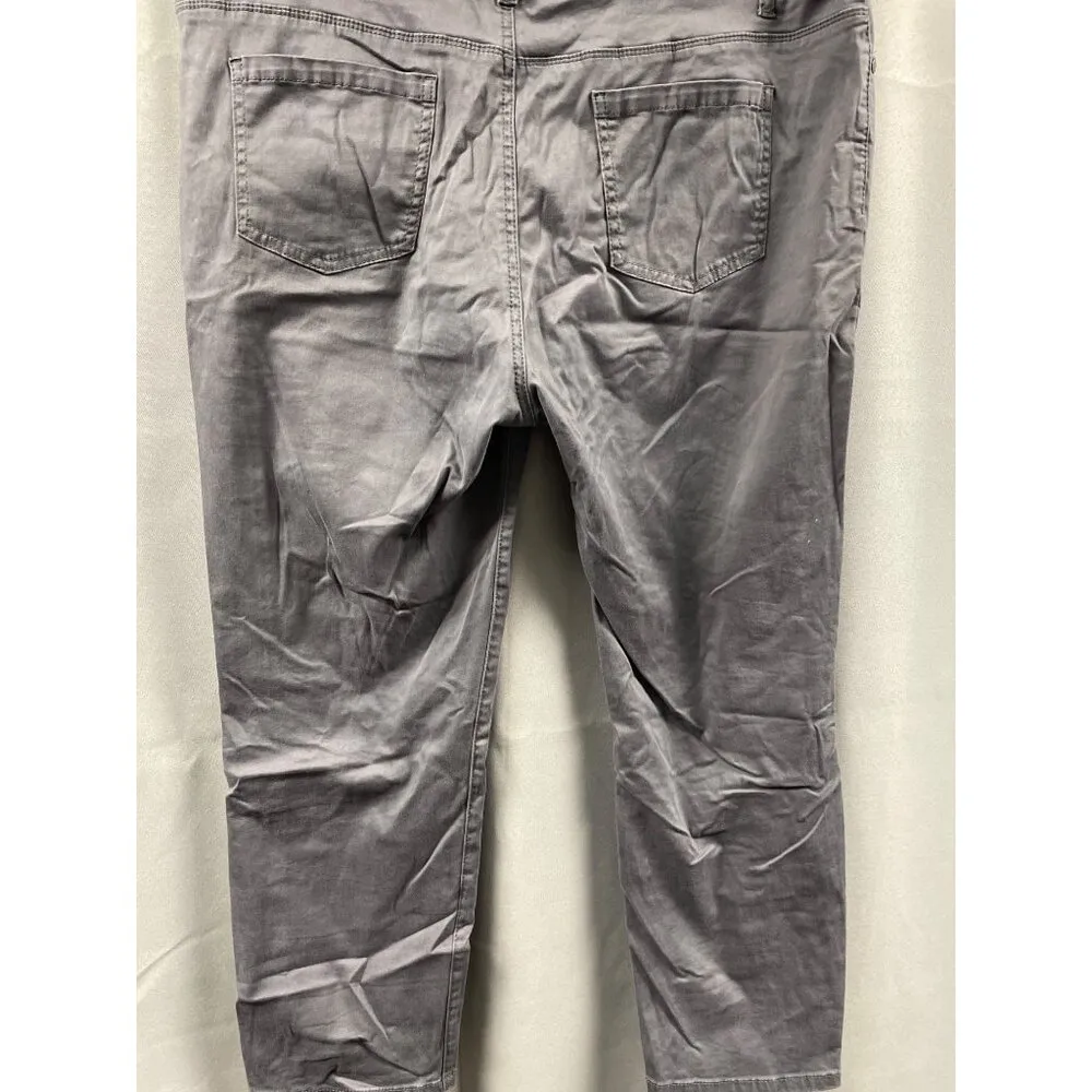 Buffalo David Bitton Women's Gray Stretch midrise Skinny ankle Sz 16/36 SKU 4934 - Image 2