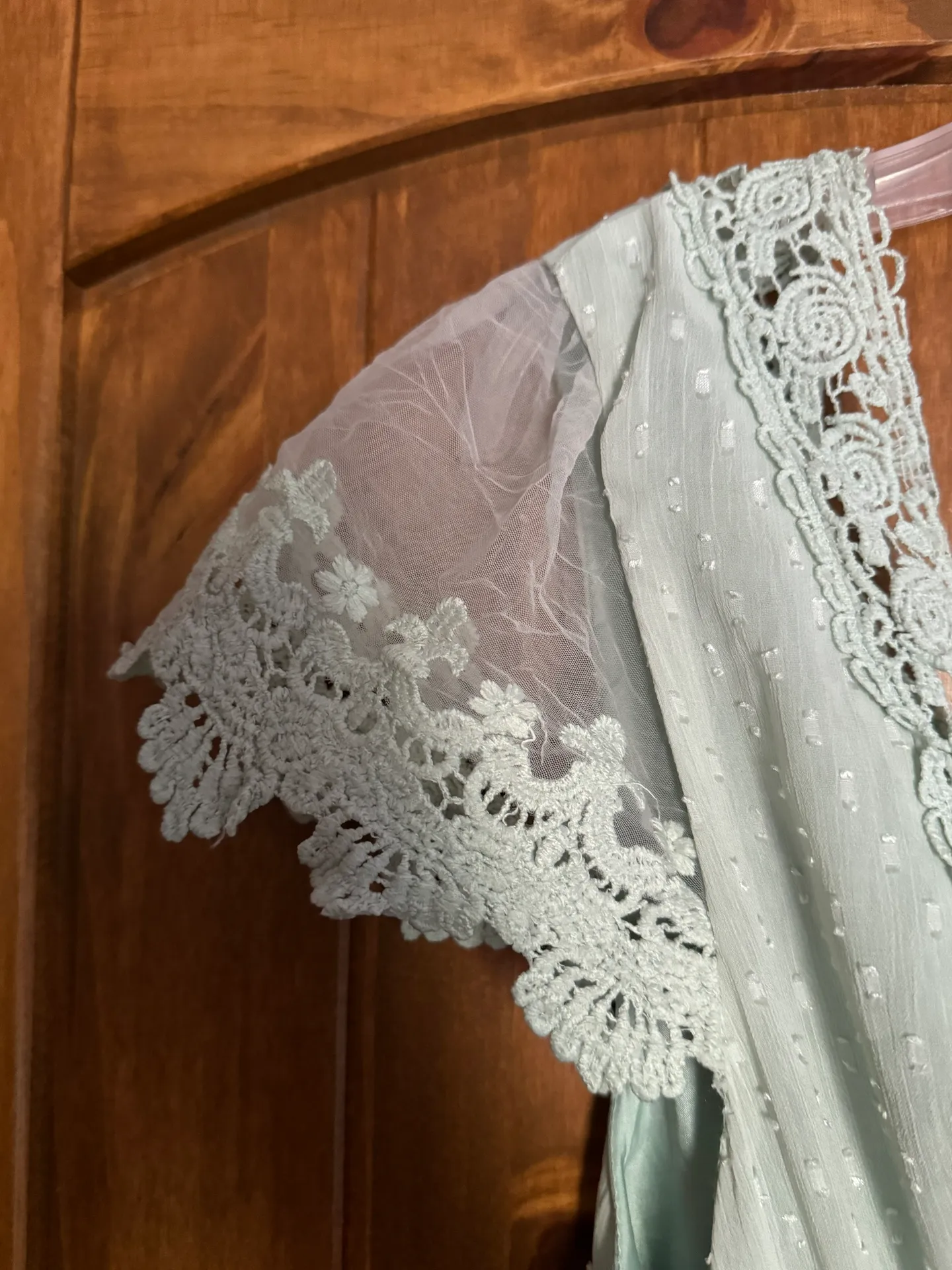 Altar’s State Mint Green Lace Maxi Dress - Image 4