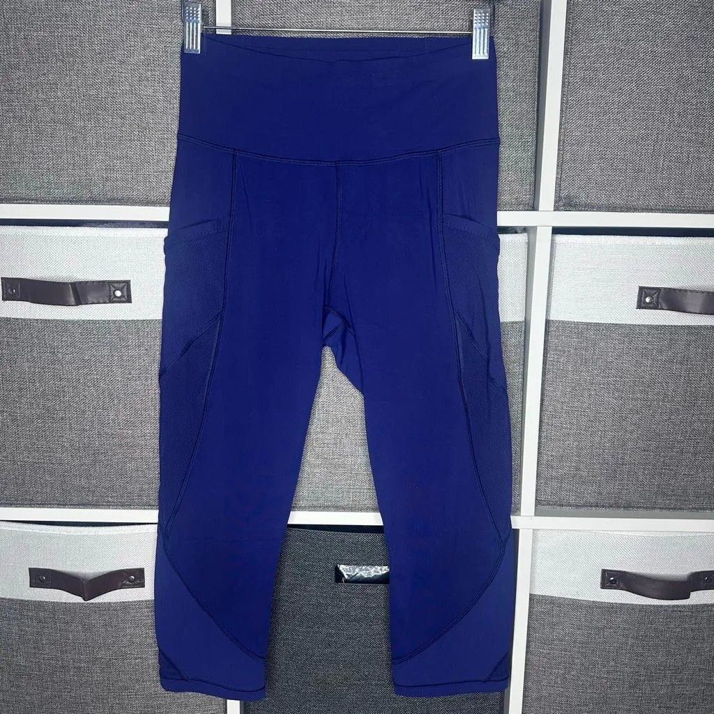 Lululemon Fast As Light Crop Emperor Blue Size 6 - Image 4