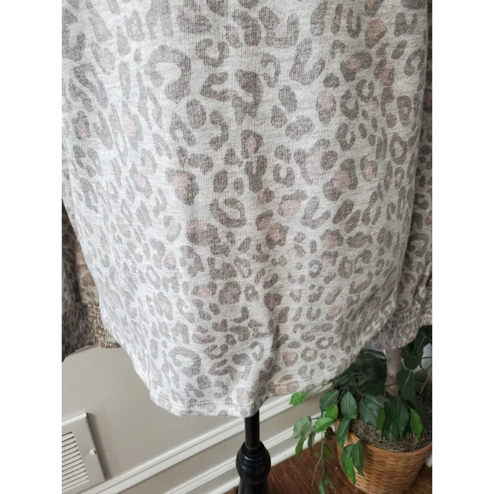 Knox Rose Womens Beige Cotton Long Sleeve Round Neck Pullover Sweater Size XL - Image 5