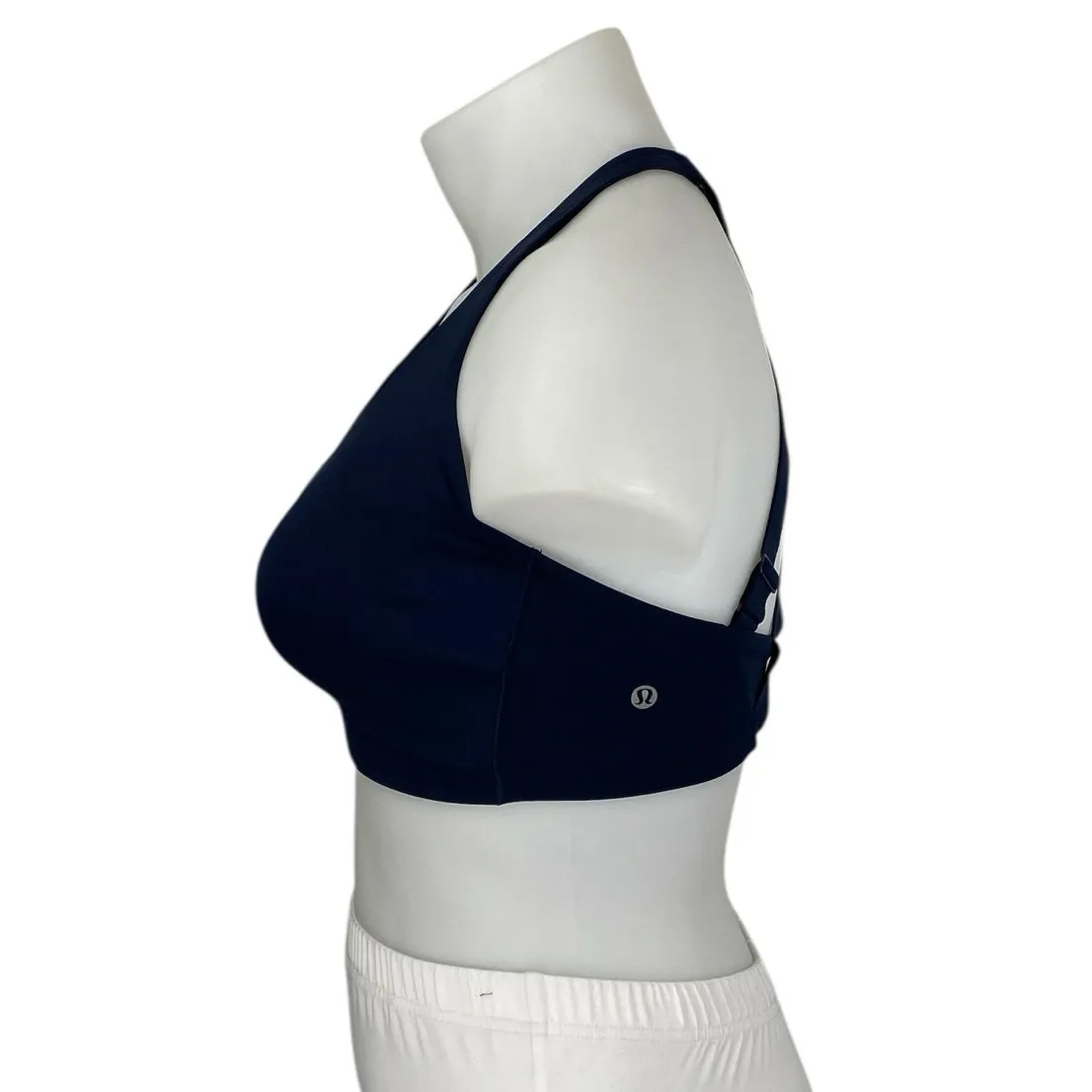 Lululemon Navy Blue Sleeveless Crossback Straps Sports Bra Crop Tank Top 36DDD Size undefined - Image 2