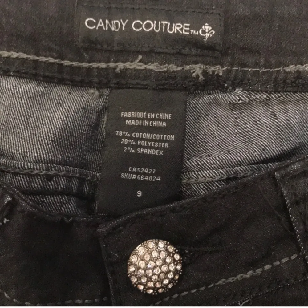 Silver Detailed Black Jeans NWOT Size undefined - Image 4