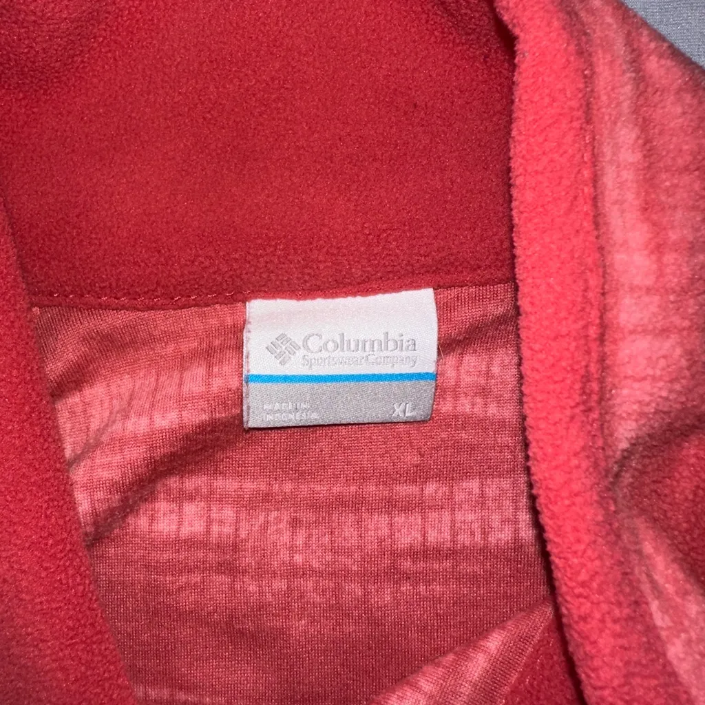 Columbia • Fleece Pink Striped 1/4 Zip Sweater • Women’s size XL • Warm & Cozy - Image 5
