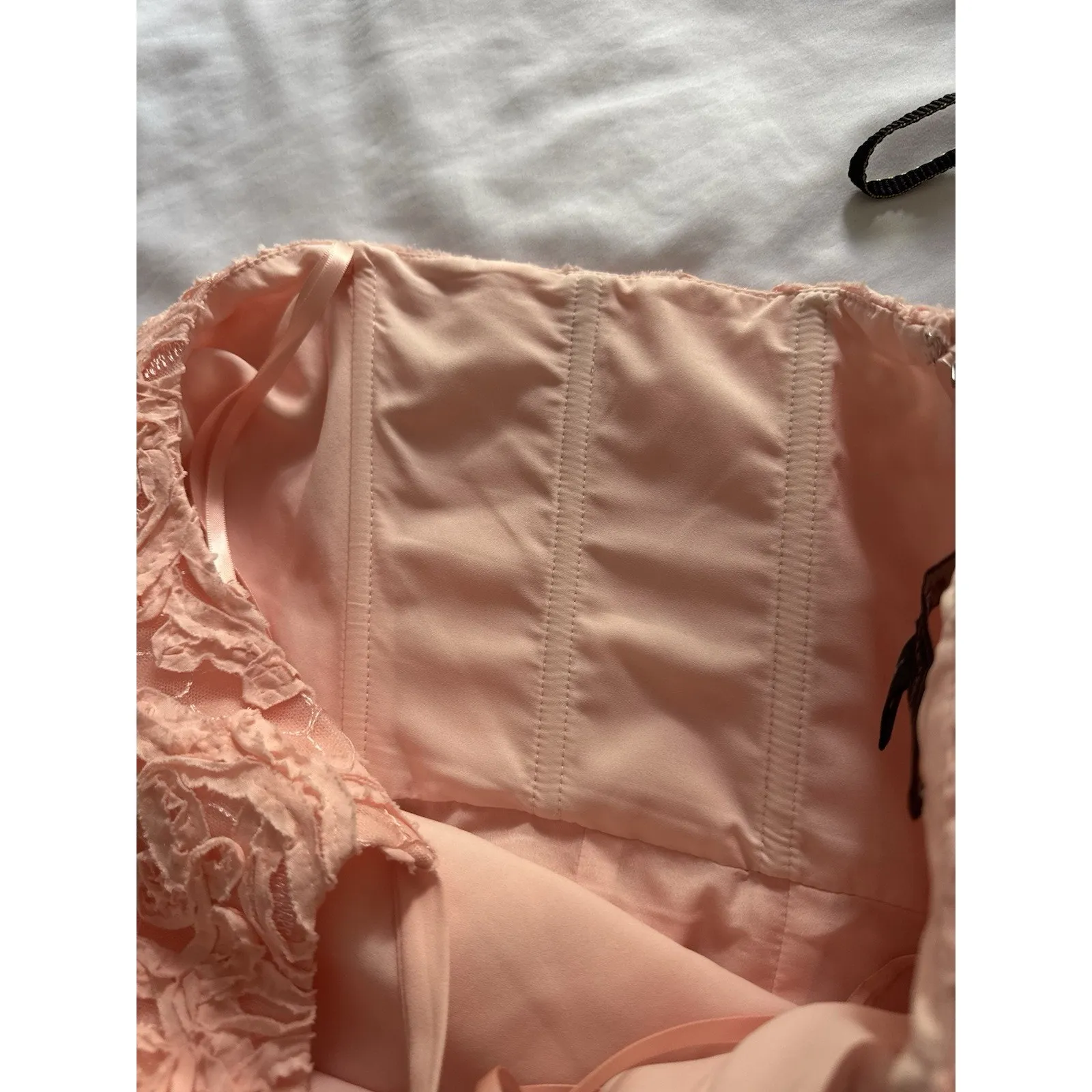 BCBG MaxAzria Pink Dress ASO Ariel Winter Wedding Guest Hoco Cocktail Coquette - Image 13