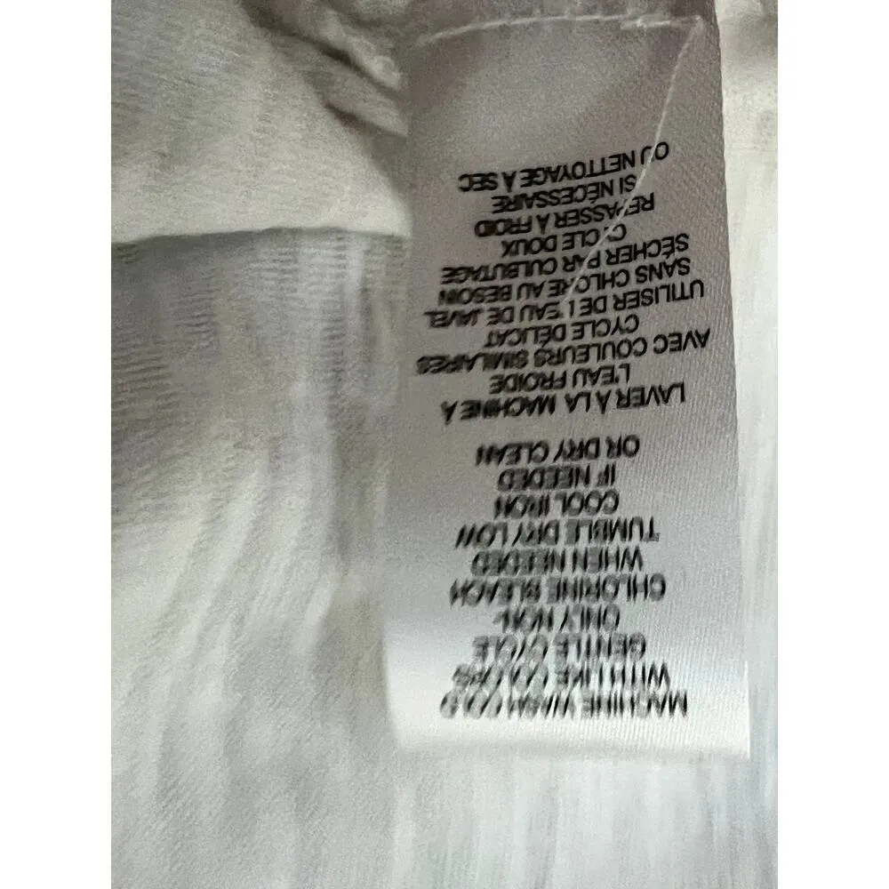 Industry womens size 2X shirt white ruffle sleeves boat neck 100% pima cotton - Image 7