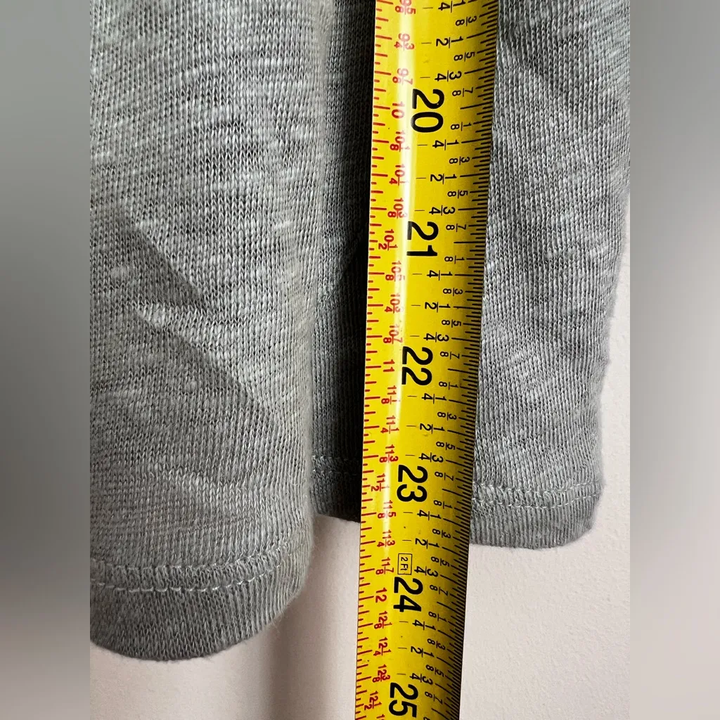 garnet hill organic linen top crewneck 3/4 sleeve light green lightweight S - Image 6