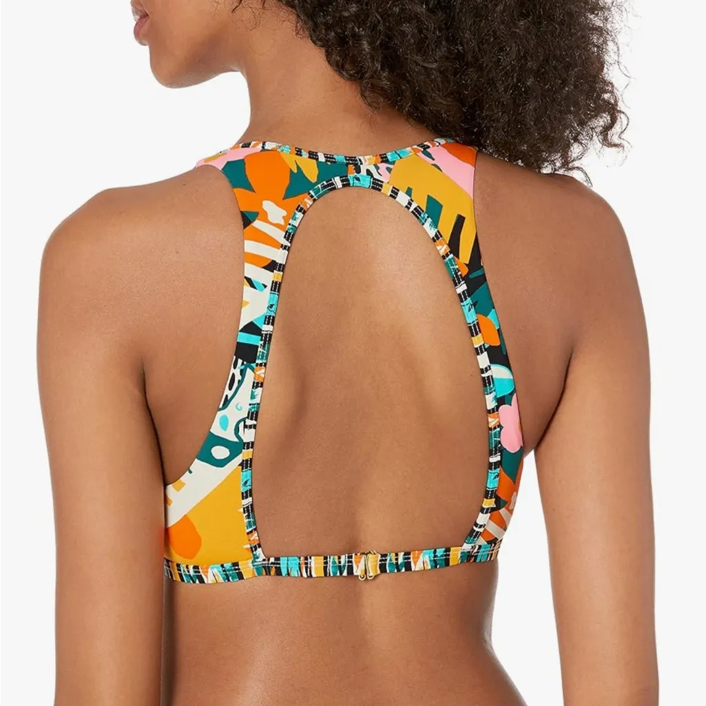 Like New Eidon Womens Rooney Fixed Triangle Bikini Top with Keyhole Back - Image 2