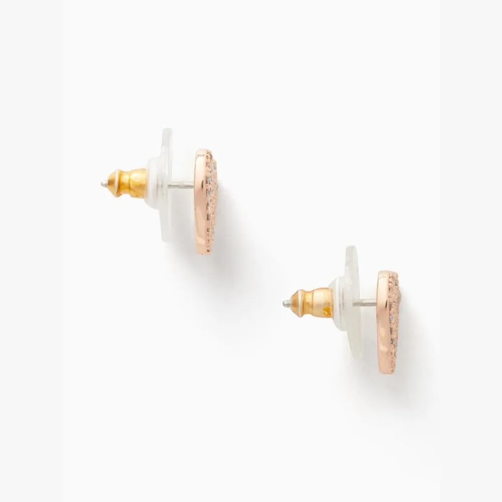 NWT Kate Spade Yours Truly Pave Heart Stud Earrings | Rose Gold - Image 5