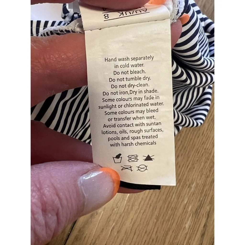 Nip Tuck Swim‎ Navy & White One Piece Multi Fit Cup Bathing Suit USA Size 4 - Image 11