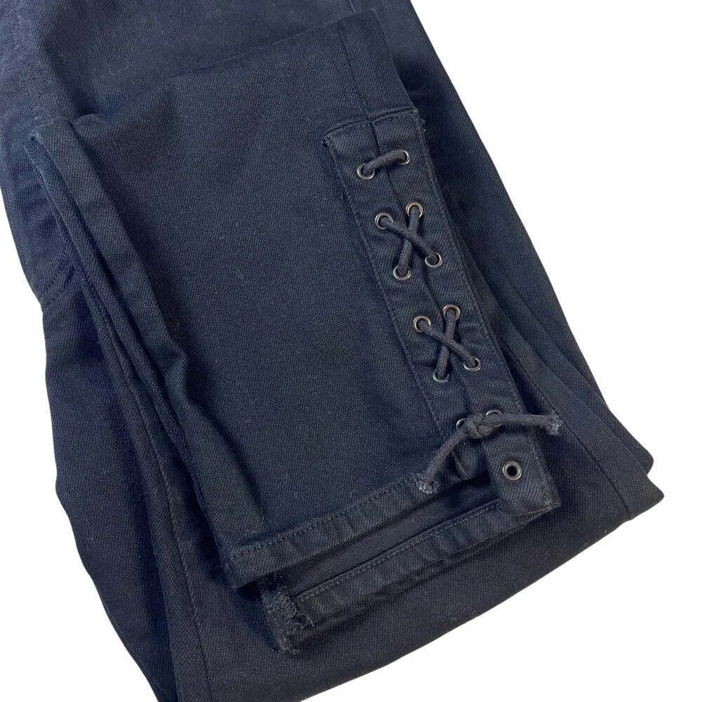 Citizens of Humanity Olivia High Rise Slim Lace Up Ankle Jeans Black Size 29 - Image 7