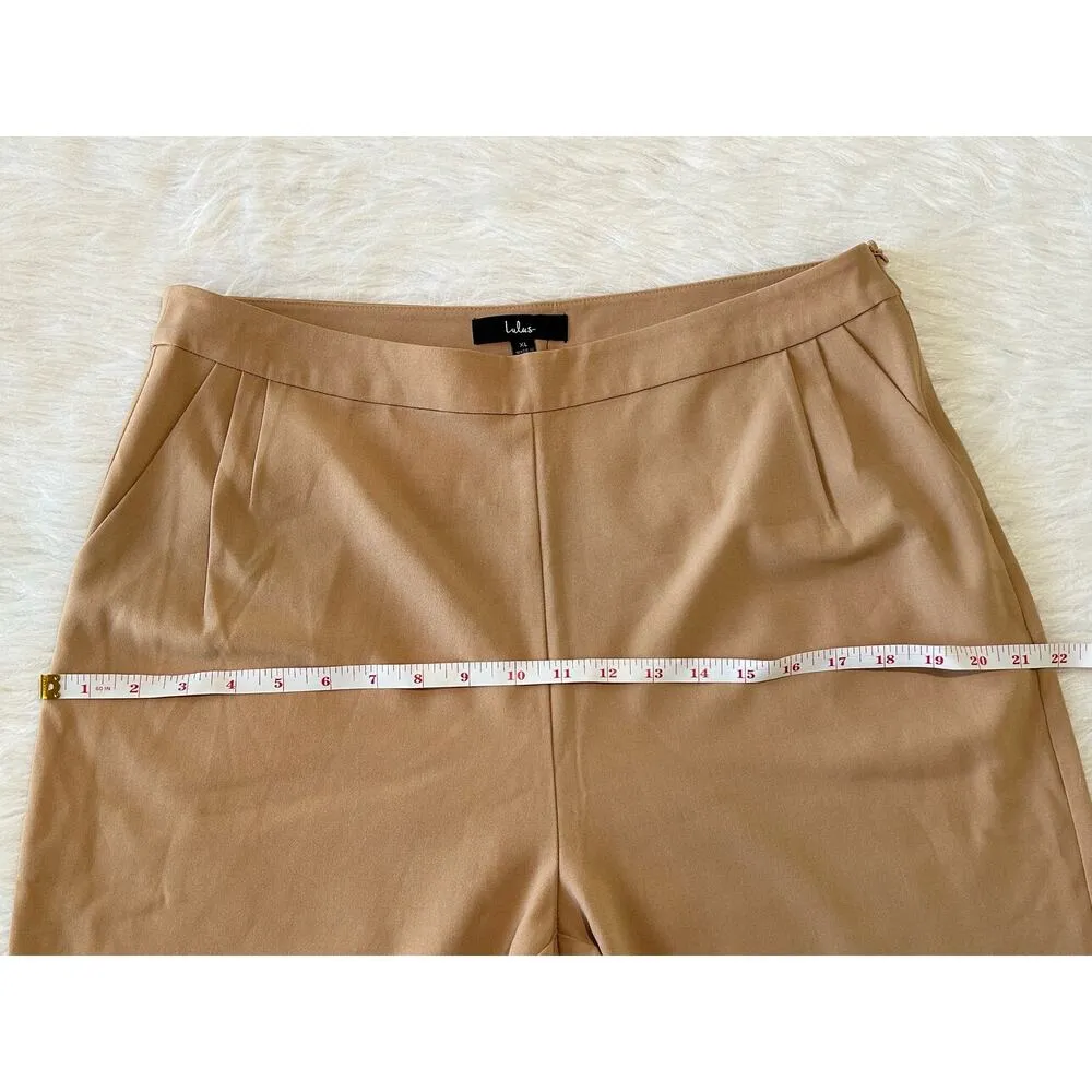 Lulus Kick It Beige High-Waisted Trousers Dress Pants Size XL Pleated Office NWT - Image 12