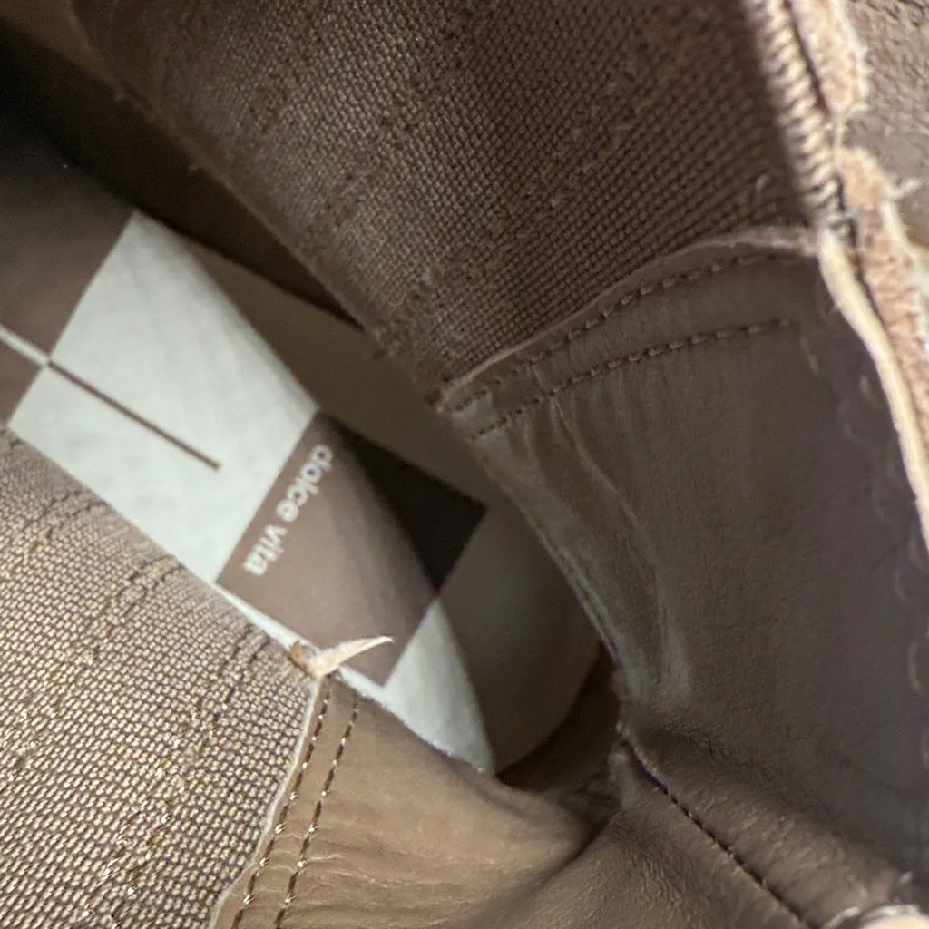 Dolce Vita Caster H2O Waterproof Lug Sole Platform Taupe Bootie Boot NEW Sz 10 Tan - Image 5