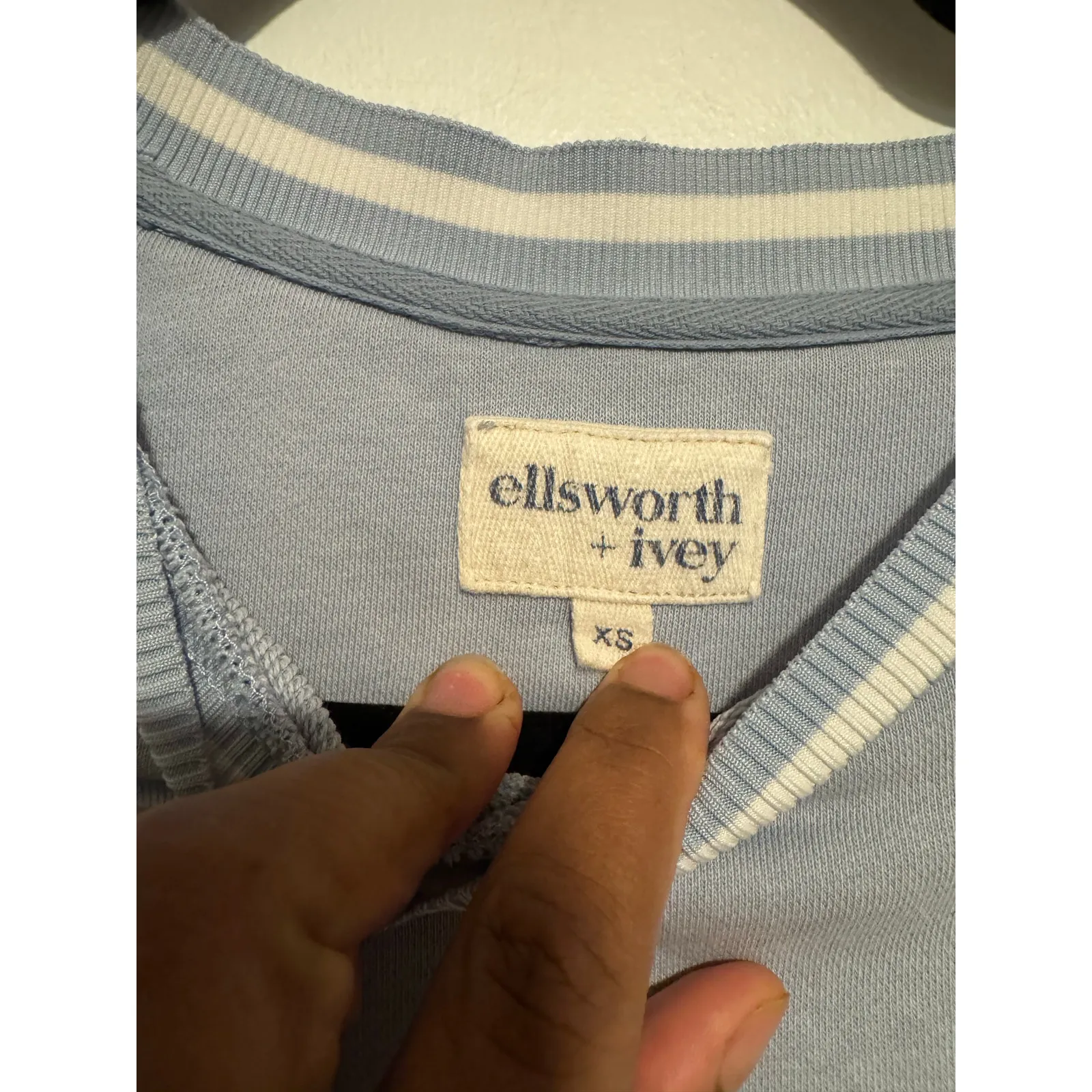 Ellsworth + Ivey Nantucket Crewneck Sweatshirt XS Blue Coastal Graphic Preppy - Image 4