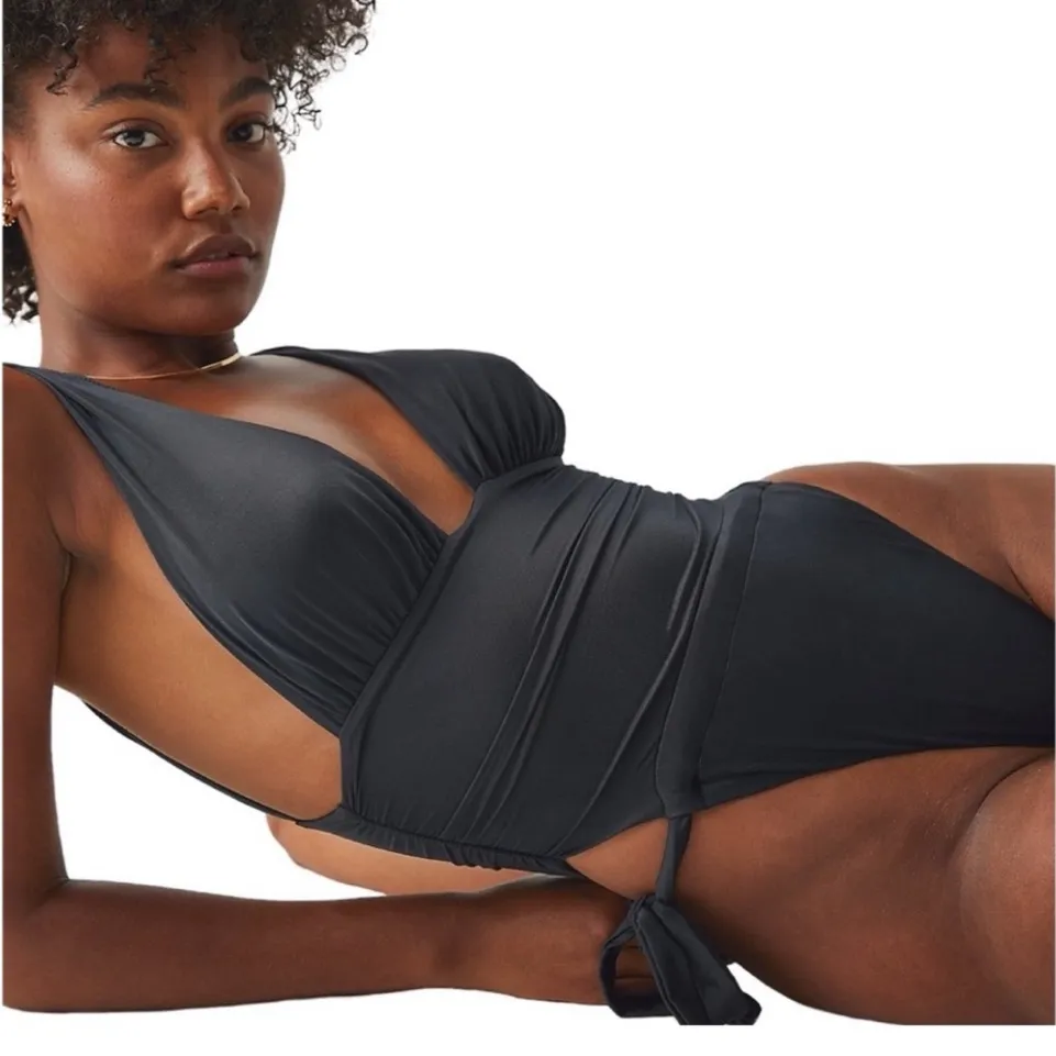 NWT We are HAH x Free People Cut to the Chase One Piece‎ Swimsuit Bodysuit sz S - Image 2