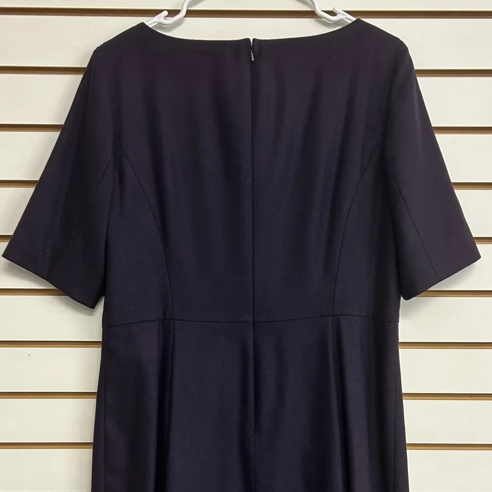 Brooks Brothers Wool Plum Colored A-Line Career Dress Size 12 Ing. Loro Piana C. - Image 6
