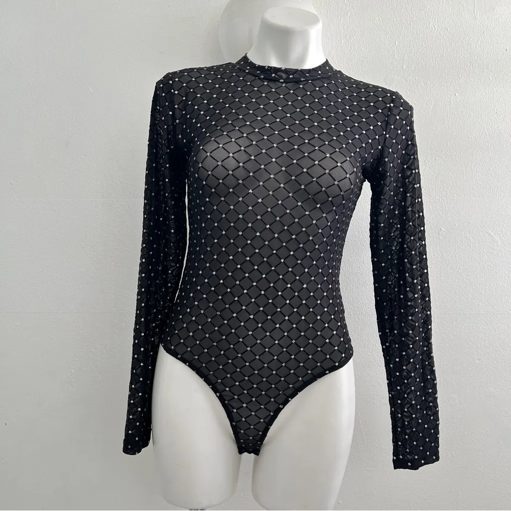 Love Nation Black Mesh Bodysuit - Image 6