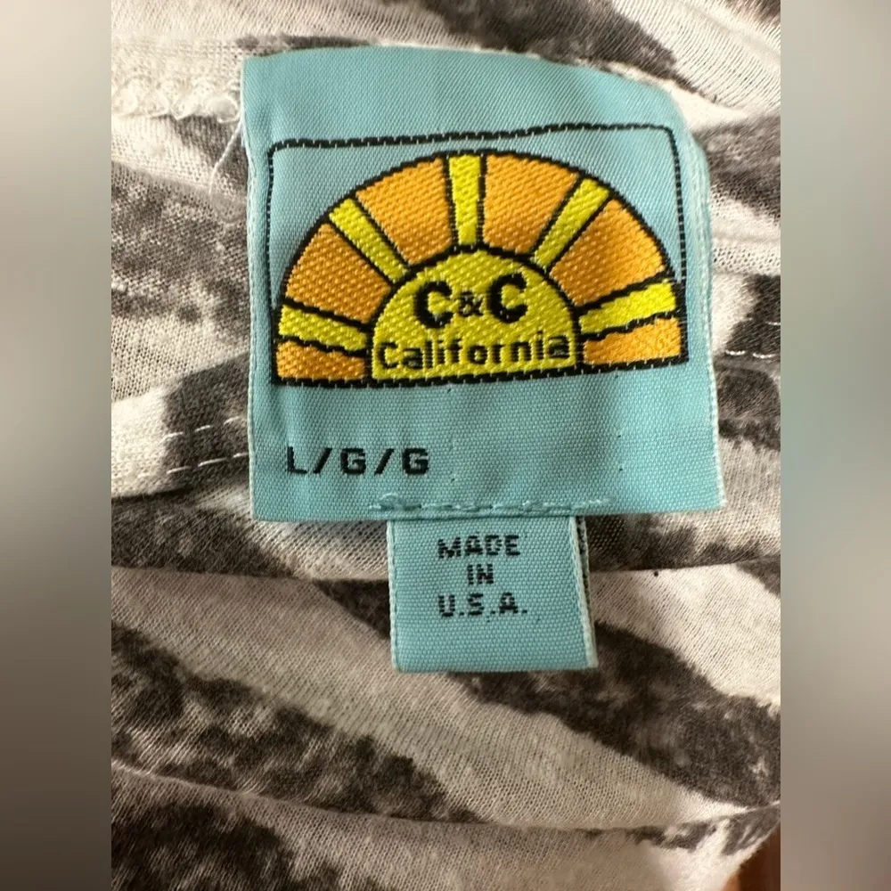 EUC C&C California Stripe V Neck Dolman long sleeve T-shirt  light weight - Image 5