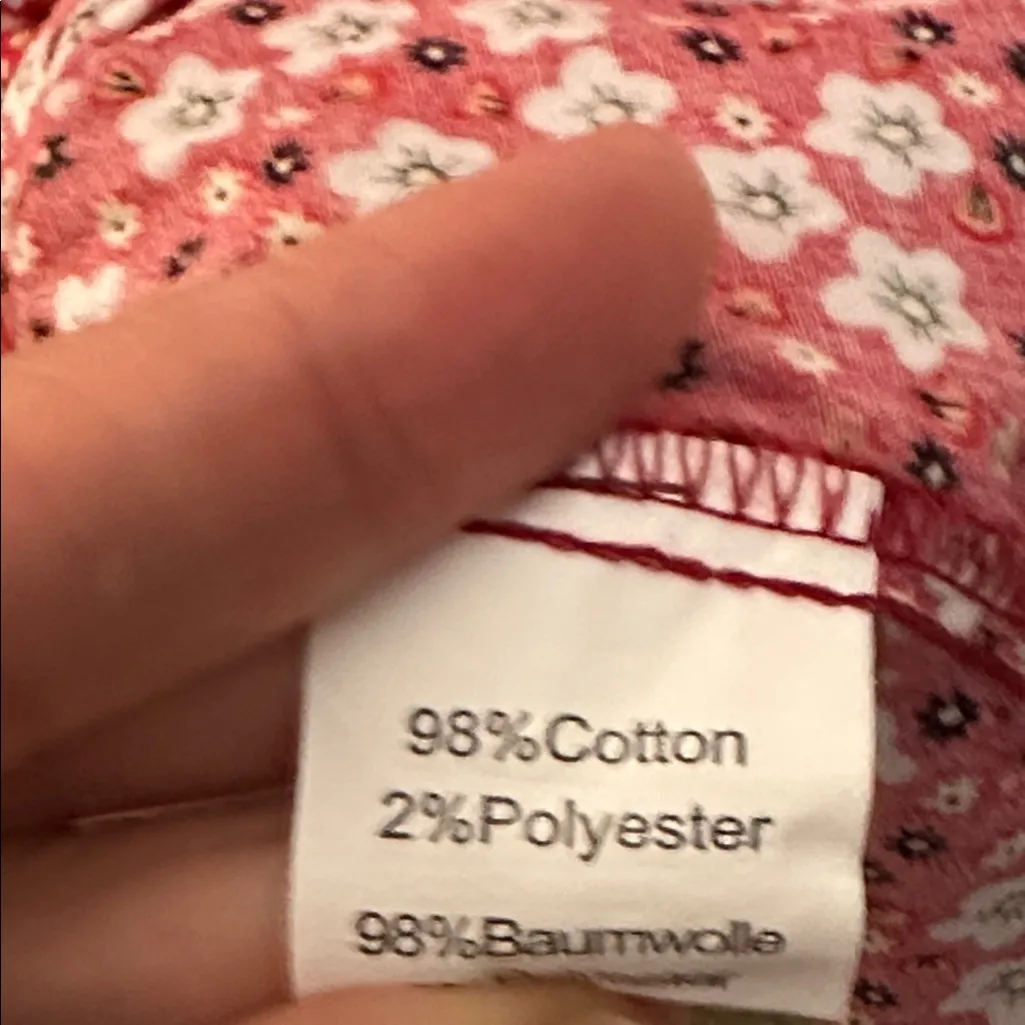 SCARLET DARKNESS Prairie Dress Red‎ Floral Maxi Long sleeves Size Medium Red - Image 4