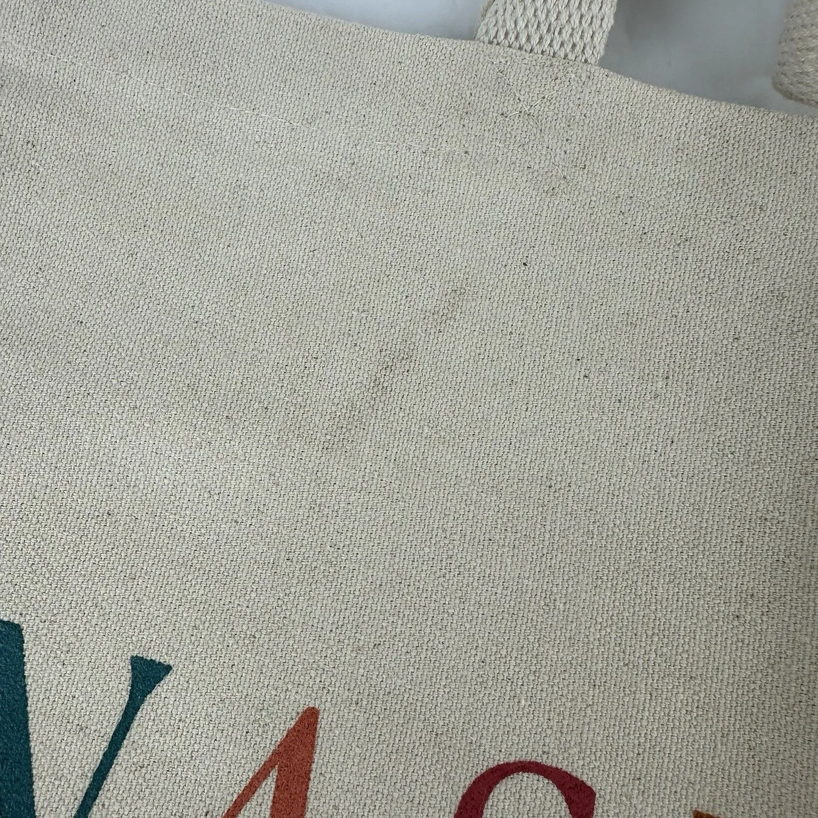 ABLE Nashville Canvas Tote Bag Shopping Natural Cream Colorful Logo TN - Image 4