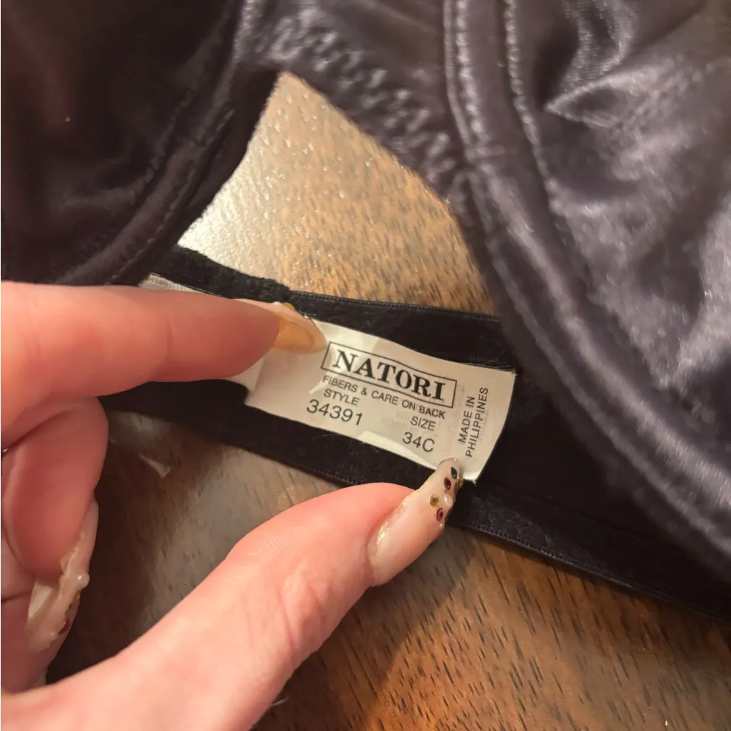 Vintage Natori Satin Bra - Image 3