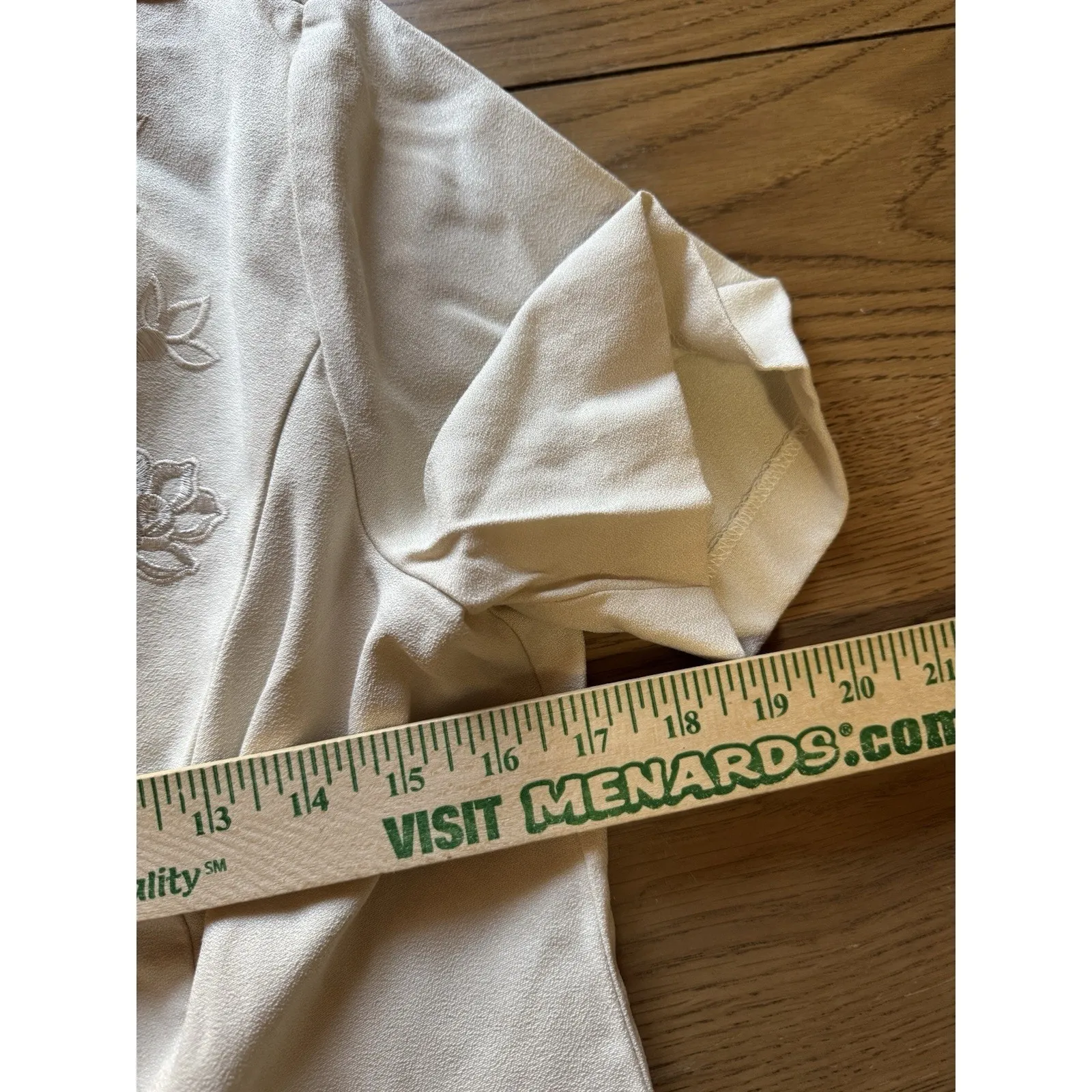 Miss Dorby Size 10 Embroidered Dress Top Set Button Floral Zipper Classic VTG - Image 8