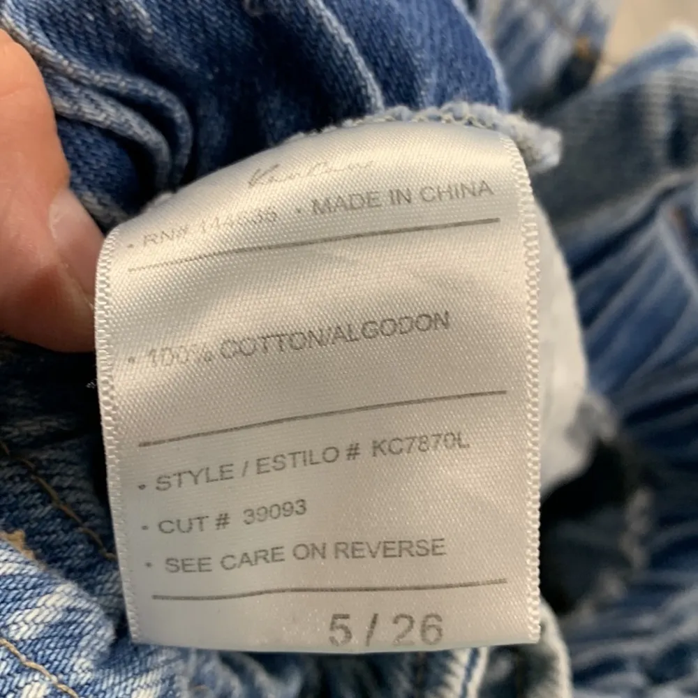 KanCan Light Blue Trash Bag Waist Jeans Size 5/26 - Image 4