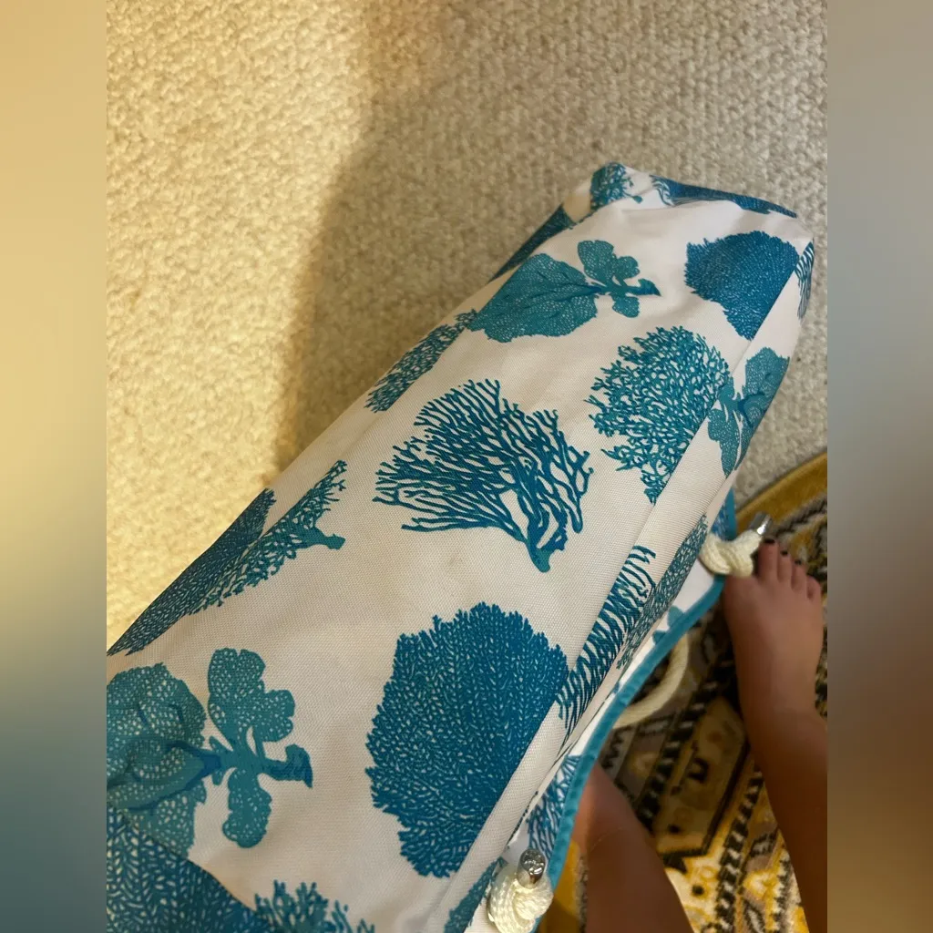 Large 20" Waterproof Beach Bag Blue - Image 4