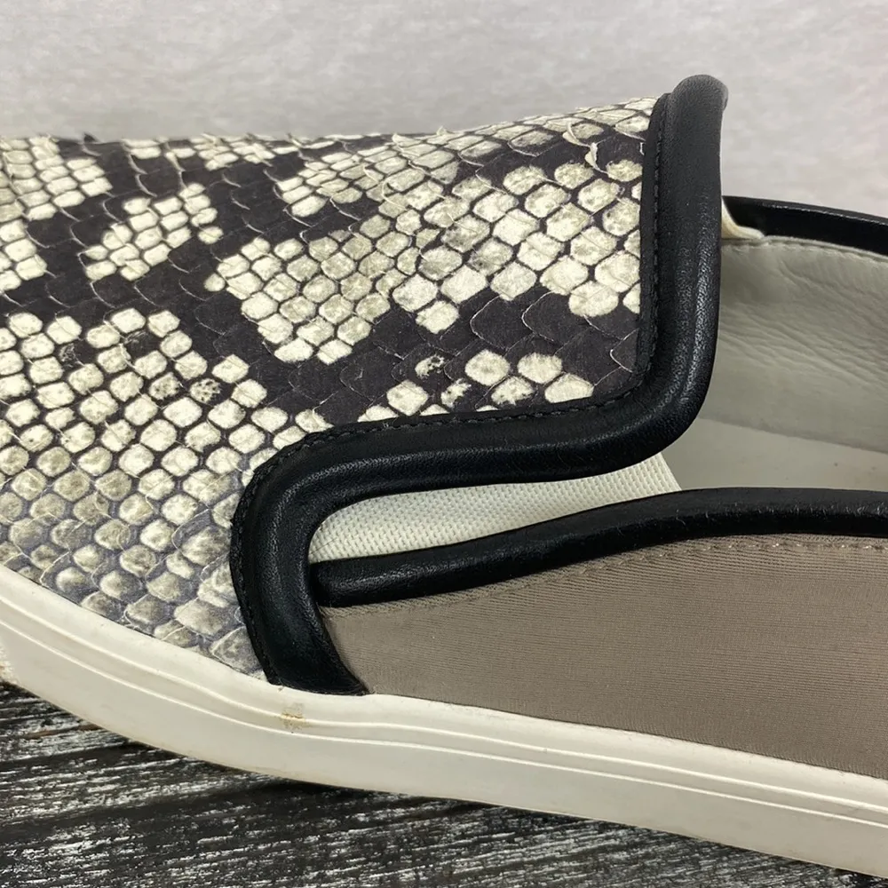 Vince Brown & Tan Animal Snake Print Slip On Athletic Shoes 7.5 - Image 4